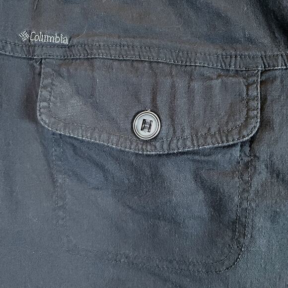 Columbia Mini Skirt Womens Size 10 Plaid Inset Zip Fly Gray Hiking Cargo Pockets - Picture 8 of 14